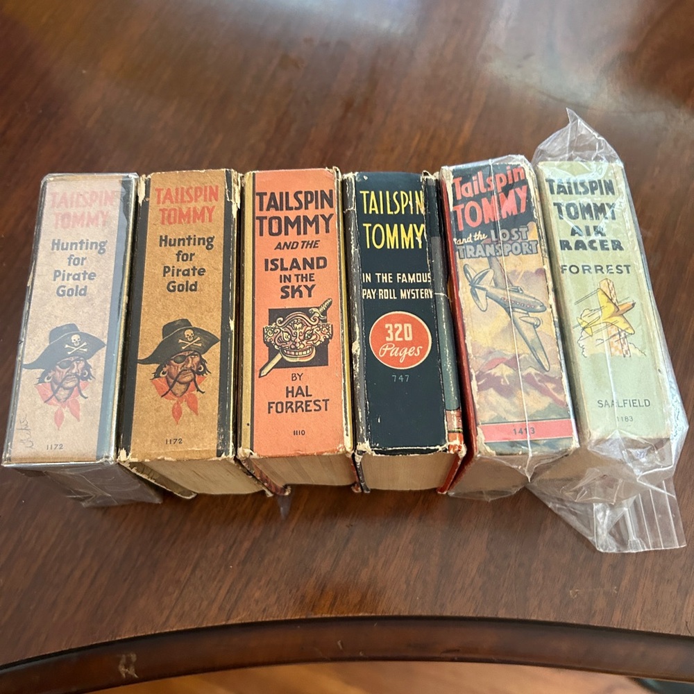 Tailspin Tommy Vintage Big Little Book Collection Of 6 Children’s Books Antique View 2